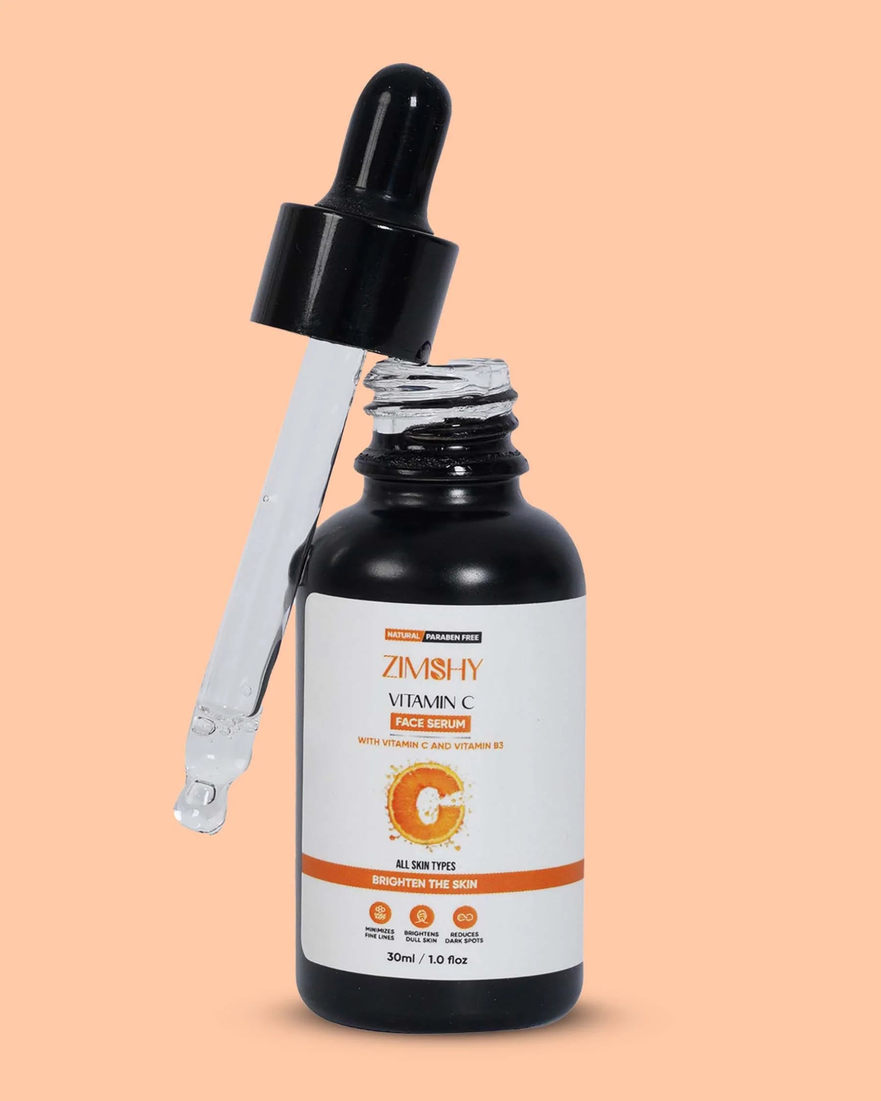ZIMSHY Vitamin C Face Serum with Niacinamide – Brightening & Glowing Skin 30ML